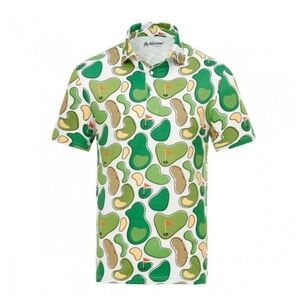 Royal & Awesome Polo Shirt Men XL Green Golf Short Sleeve Golf Performance Polo